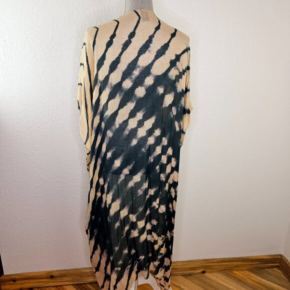 Tie Dye Long Duster Cover-Up Wrap - Picture 4 of 7